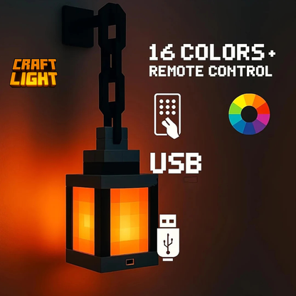 Lámpara LED Estilo Minecraft 16 colores